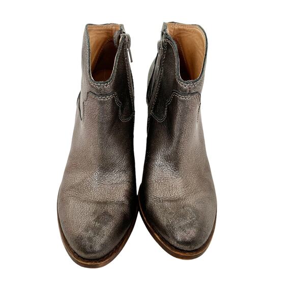 Lucky Brand Bronze Metallic Leather Booties Sz 7 - Picture 3 of 11